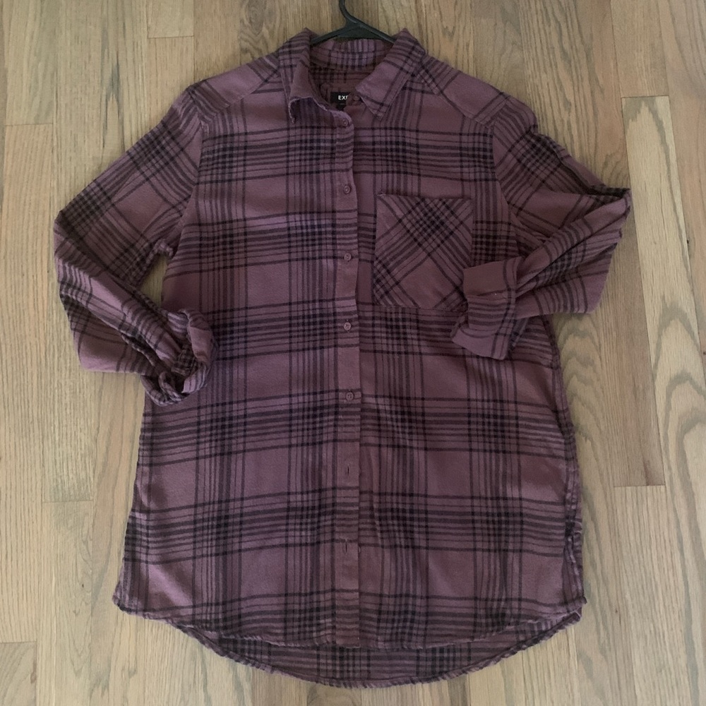 NWT - Express Boyfriend Button Down Flannel